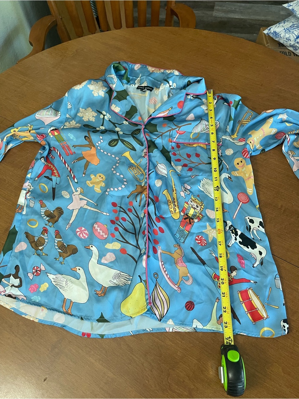 Karen Mabon 12 Days of Christmas Long Pajama Set size M - Picture 8 of 8
